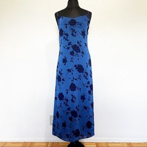 Mixit Midi Dress Navy Blue Floral Size M